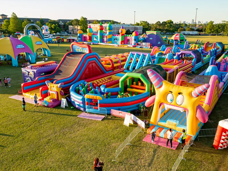 inflatable দুর্গ জন্য tarpaulin উপকরণ কি কি?